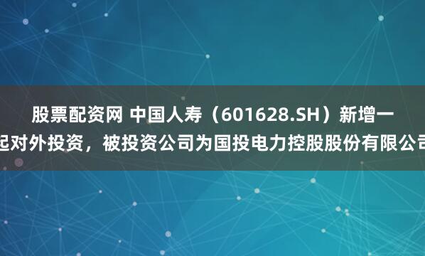 股票配资网 中国人寿（601628.SH）新增一起对外投资，被投资公司为国投电力控股股份有限公司